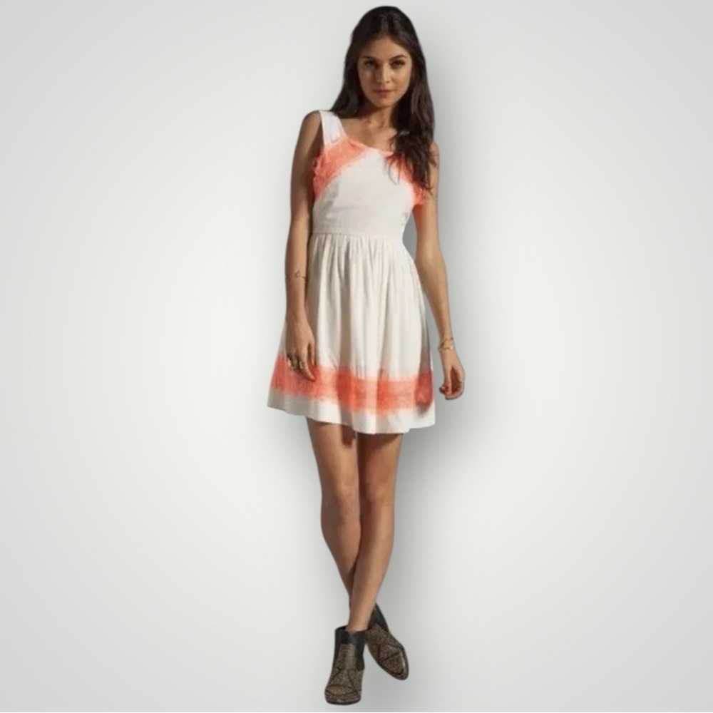 Free People Alabaster Georgia Neon Lace Mini Dress Size 4.